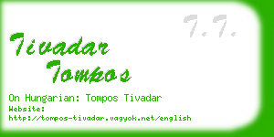 tivadar tompos business card